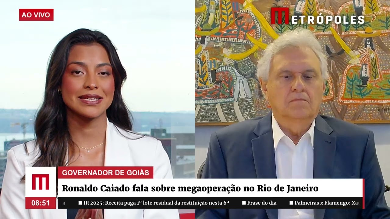Íntegra Ronaldo Caiado fala sobre megaoperação contra o Comando Vermelho no RJ
