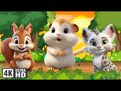 Cute little Animals - Chipmunk, Hamster, Lynx, Leopard, Elephant - Animal Sounds