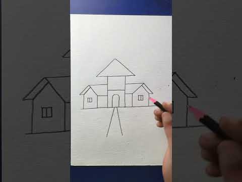 Simple house drawing with letter H