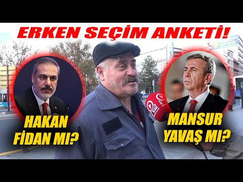 Hakan Fidan mı Mansur Yavaş mı? Şok Sonuçlu Kesintisiz Anket!