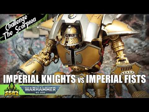 Imperial Knights vs Imperial Fists Space Marines Warhammer 40K 11th Edition Battle Report 2000pts