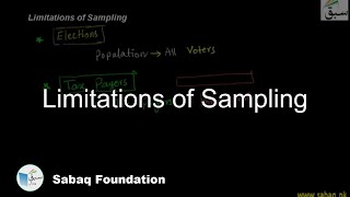 Limitations of Sampling