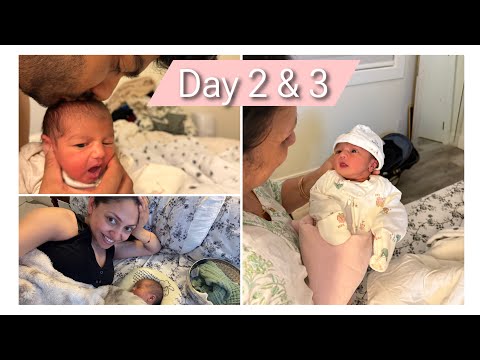 Day 2 & 3 with our New Born baby in Canada | Recovering New Mumma @FeanshuandKeerat