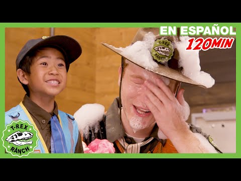 ¡Tres Bebés Dinos y una Fiesta de Cumpleaños! 🎂 | 🦖 T-Rex Rancho | Moonbug Kids - Parque en Vivo!