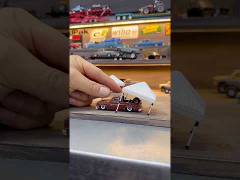 Canopies from American Diorama in diecast metal! Modified one to block out that afternoon sun ๐