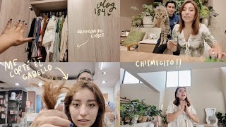 me corté el cabello + sacando toda mi ropa | vlog 184