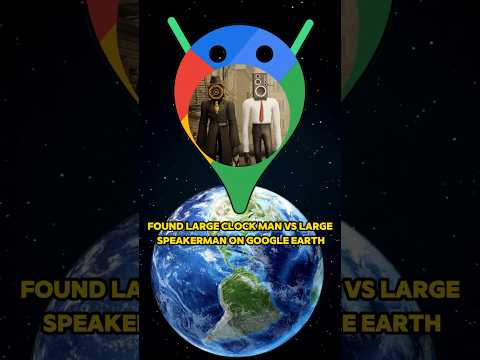 I Found Large Clock Man vs Large Speaker Man on Google Earth! #shorts #streetview