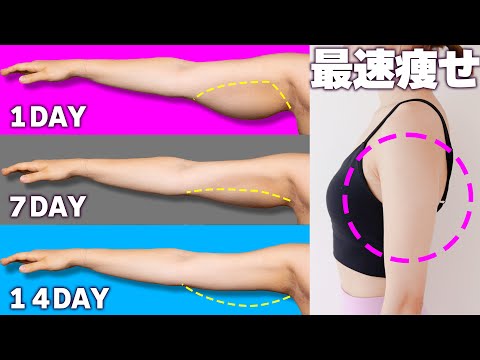 【二の腕痩せ】座ったままマジで痩せる！２週間でタプタプ二の腕がスッキリするトレーニング