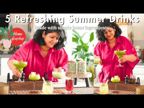 5 Refreshing Summer Drink Ideas 🌿 🍊🍪 | Must-try Drinks for Guests & Kitty Parties | Home Gupshup