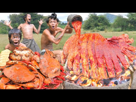 Cooking Cow Ribs & Crabs: Jungle Feast Gone Wild!