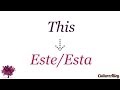 Demonstrative Adjectives in Spanish: This, That, These, Those