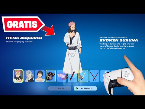 🔥Como conseguir las SKINS del *JUJUTSU KAISEN* GRATIS en Fortnite ✅ JJK, TOJI, MAHITO, SUKUNA Skins