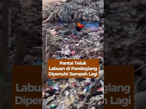 Pantai Teluk Labuan di Pandeglang Dipenuhi Sampah Lagi #pantai #sampah #shorts