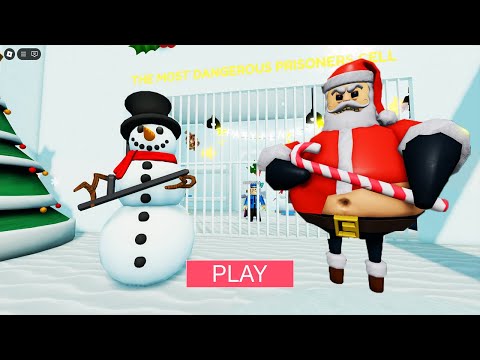 SNOWMAN BARRY'S PRISON RUN - CHRISTMAS UPDATE #obbygamer #roblox