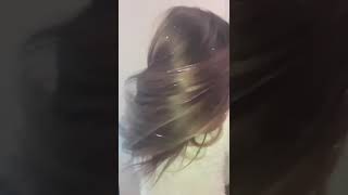 My glitter hair
