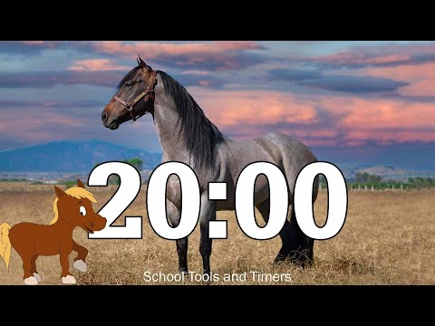 20 Minute 🐴 Horse 🐴 Countdown Timer - Neigh Whinny and Gallop Sounds