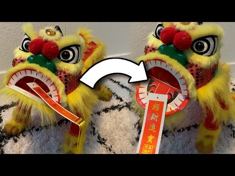 Lion Puppet Mouth Mechanism Test
