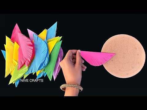 Beautiful Flower Wall Hanging / Quick Paper Craft For Home Decoration Easy Wall Mate DIY Wall Decor