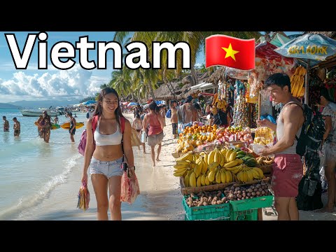 🇻🇳🌴🥥 DA NANG BEACH: Popular Digital Nomad Hotspot in Vietnam 🌴⛱️🇻🇳 BEACH + WIFI + FREEDOM, 4K HDR