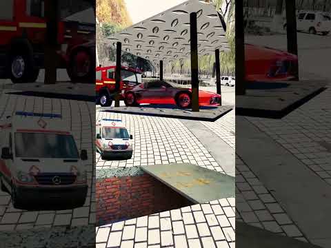 Torang pasukan damai batudaa versi mobil pemadam kebakaran dan mobil ambulan #shorts