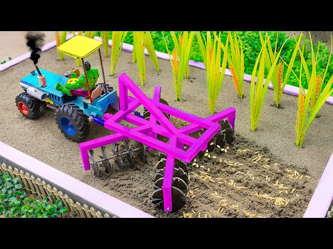 diy mini tractor growing paddy seeds science project | Agriculture farming technology