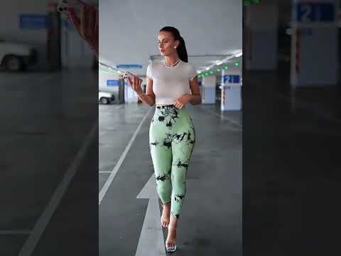 Gorgeous model in fancy tight pants street style fashion #fashion  #style #outfit #shorts