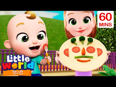 Yes Yes Yummy Vegetables 🫑🫛 | Little World | Nursery Ryhmes For Kids | Little World In Hindi