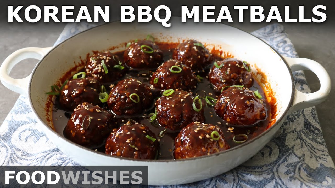 Korean Barbecue-Style Meatballs - Sweet & Spicy Beef Meatballs