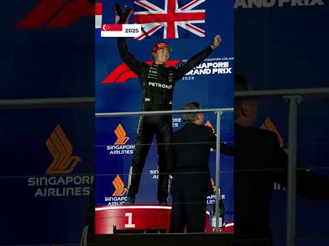 A <strong>special</strong> win that we'll <strong>never</strong> forget 🩵 #f1 #mercedesf1 #georgerussell #singapore