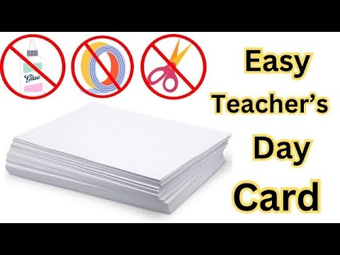 DIY Happy Teacher’s Day Card | Handmade Card For Teacher’s Day | Greeting Card For Teacher |Tutorial