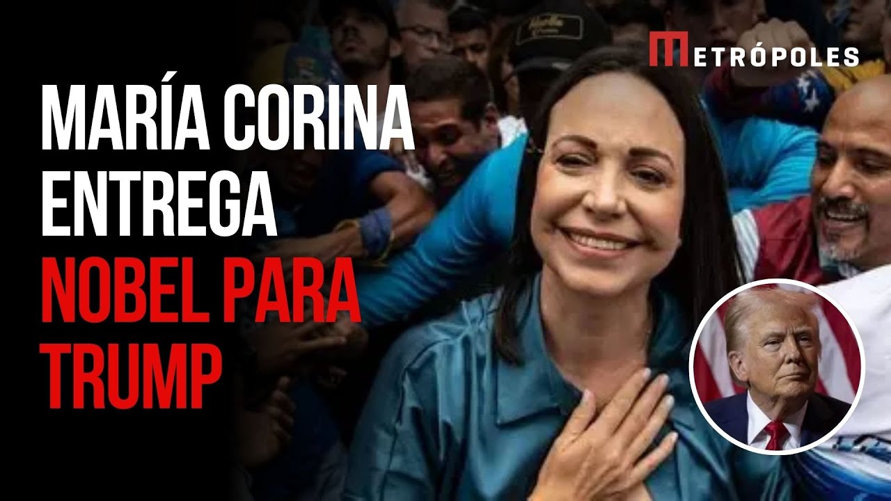 María Corina revela ter entregue a Trump sua medalha do Nobel da Paz