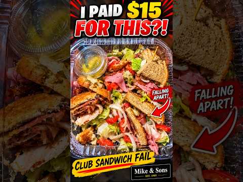 I Paid $15 for THIS Club Sandwich?! Mike & Sons Sub Shop Review #Shorts