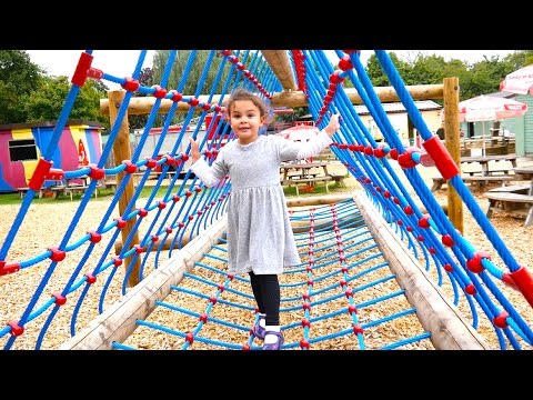 Huge Kids Outdoor Playground with Slide, Tree House and Pirate Ships in the Park