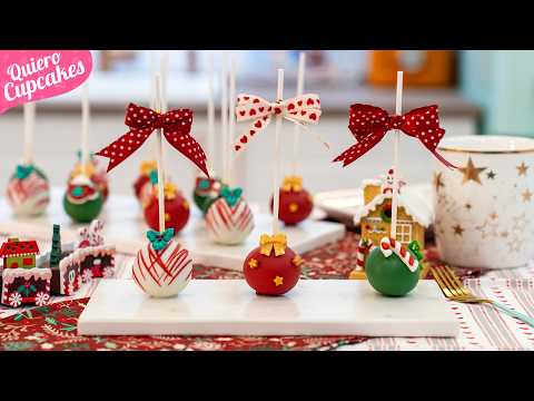 Cómo hacer CAKEPOPS NAVIDEÑOS | ¡Fáciles y deliciosos! 🍭🎅 | QUIERO CUPCAKES