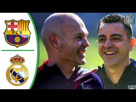 Xavi, Iniesta Together Again - Barcelona vs Real Madrid 2-1 Highlights & Goals - El Clasico Legends