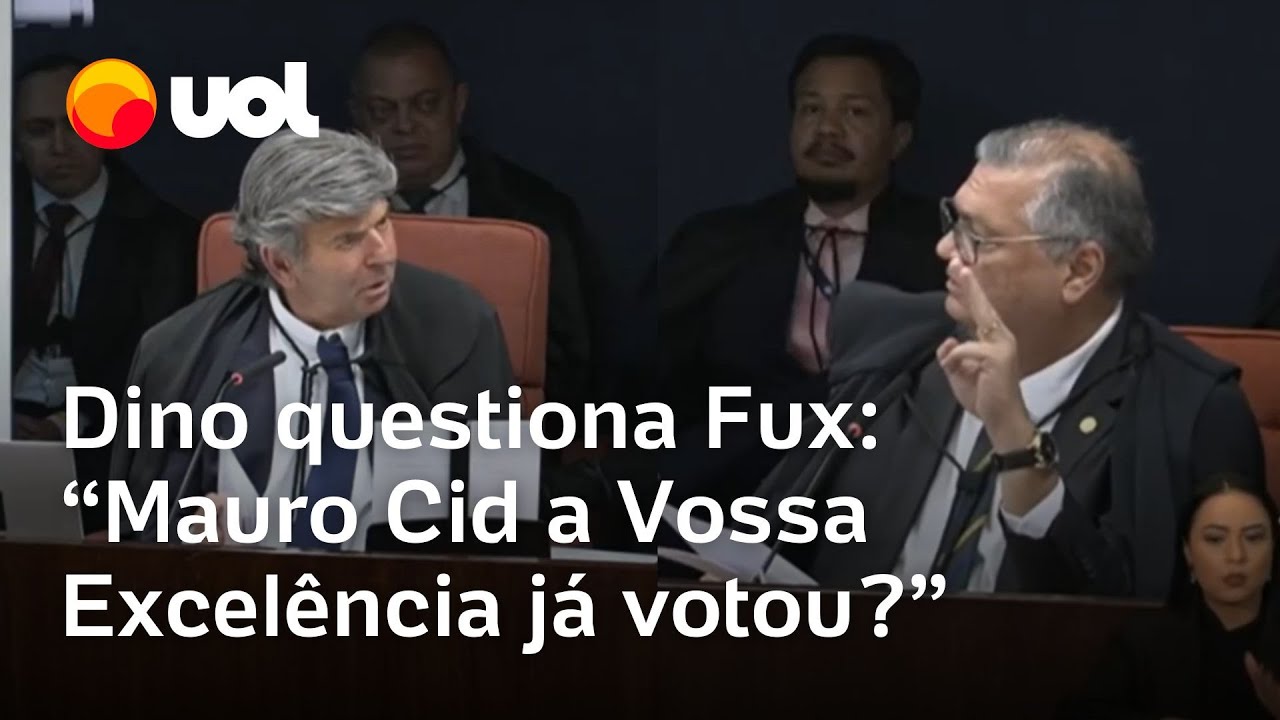 Dino questiona Fux Votou no Mauro Cid absolvendo ou condenando Um crime veja o vídeo