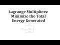 Minimizing Energy in Electrical Circuits