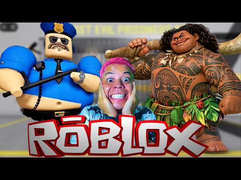 ROBLOX - FUGINDO DA PRISÃO da MOANA #ruanmania