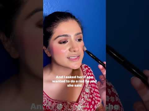 BEAUTY & BRAINS!! Bridal makeup using Neetu Josh Beauty “Zooni” lashes 😍