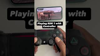 Playing Red Dead redemption 1 on iPhone 14 with PS4 Controller #iphone #reddeadredemption #rockstar