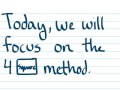 Exploring the 4 Square Method in Pre-Writing