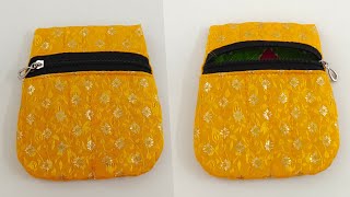 ब्यूटीफुल लेडीज पर्स बनाना सीखें || Ladies purse making at home/ Handbag cutting and stitching/ Bag