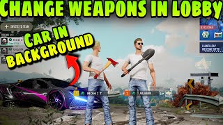 How to Change GUNS in LOBBY Get vehicles in Lobby in PUBG NEW STATE CHANGE LOBBY FEATURE