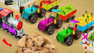 Diy tractor mini Bulldozer to making concrete road | Construction Vehicles, Road Roller #602