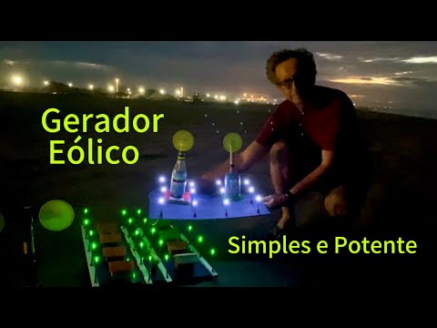 Gerador Eólico Simples e Potente