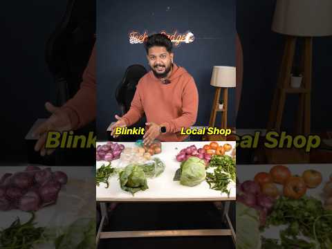 BlinkIt vs Local Shop 🤯💯🔥 #blinkit #localvendor #onlineorder #groceryshopping #techplusgadgets