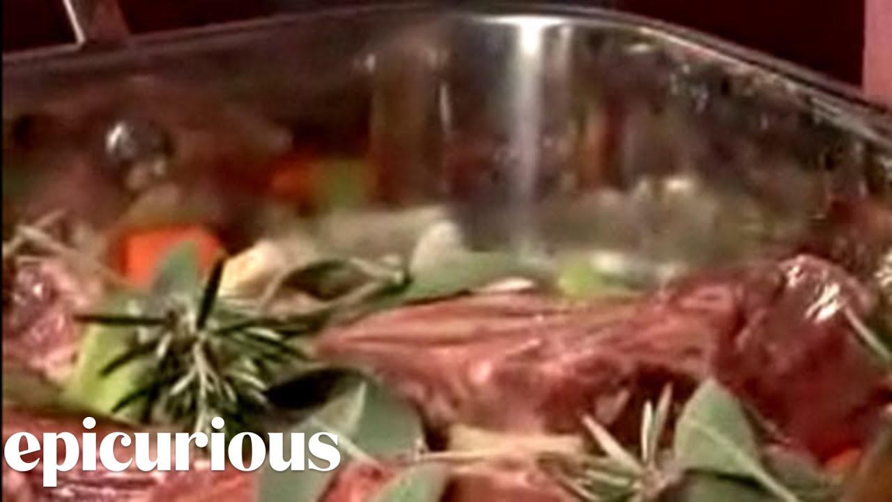 Chef Lidia Bastianich Marinates Lamb Shoulder for Easter Epicurious