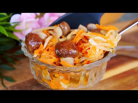 Маринованные Шампиньоны. НЕРЕАЛЬНО ВКУСНАЯ ЗАКУСКА!!!!