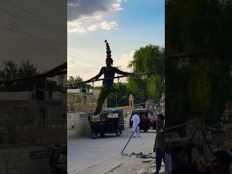 crazy dance। स्टंट। जैसलमेर। रस्सीडांस । balance act#shortsfeed #dance