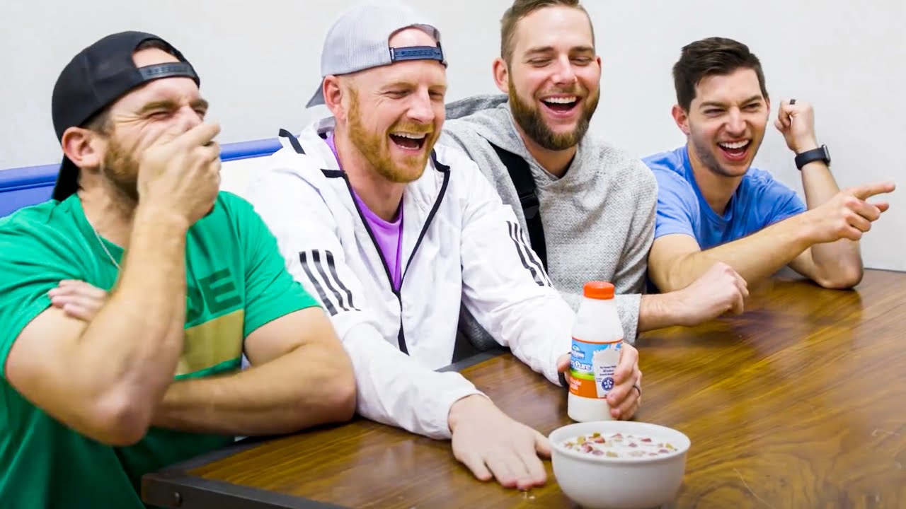 Eating dog food like cereal overtime 15 dude perfect